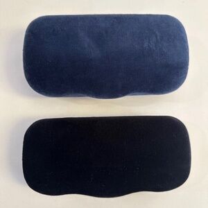 *Lot of 2 Gucci Sunglasses case blue and black velvet hard clamshell